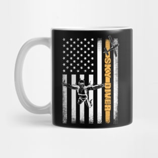 American Skydiver USA Flag Mug